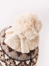 【3色展開】ノルディック柄 イヤーマフ ニットキャップ