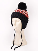 【3色展開】ノルディック柄 イヤーマフ ニットキャップ