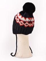 【3色展開】ノルディック柄 イヤーマフ ニットキャップ