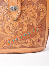 型押し レザーハンドバック