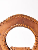 型押し レザーハンドバック