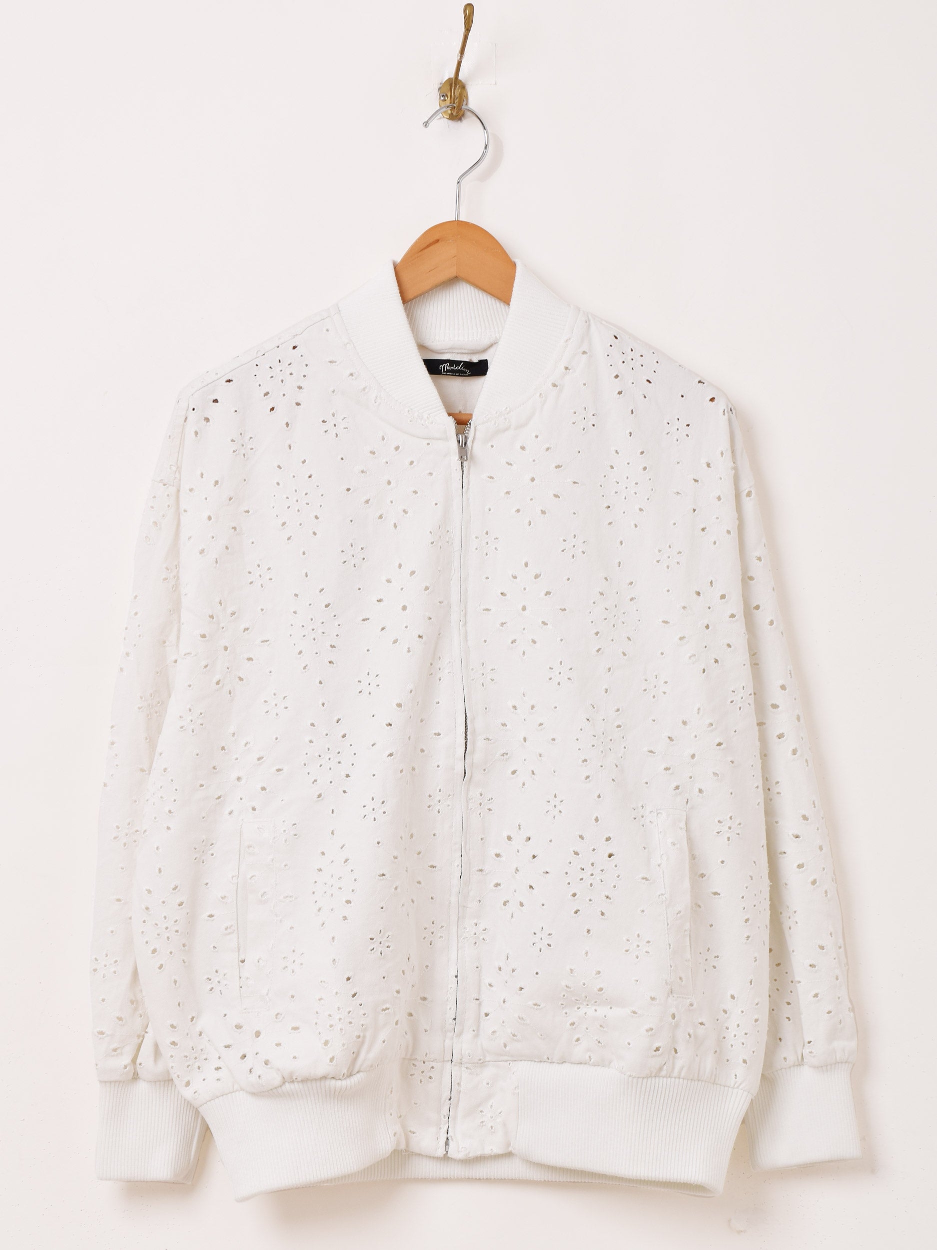 【大苗@1480】メリディアン(1カット) 2色展開】Meridian カットワーク刺繍 ブルゾン – 古着屋Top of