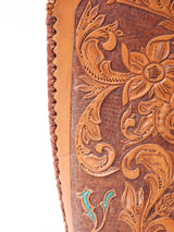 型押し レザーハンドバック