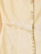 50's〜60's 花柄 レース 長袖ワンピース