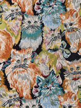 【2色展開】Meridian アニマル ゴブラン織り ショートジャケット 猫柄