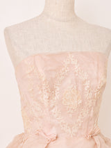 50's〜60's Made in USA ベアトップ シフォンドレス