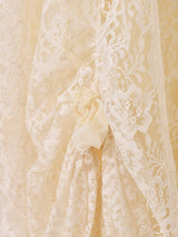 80's Made In USA "GUNNE SAX" 半袖 レース ロングドレス