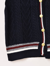 【2色展開】Meridian ラインデザイン ニットベスト