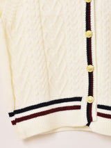 【2色展開】Meridian ラインデザイン ニットベスト