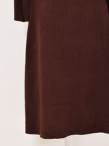 【2色展開】Meridian チャイナボタン ファー 長袖ニットワンピース