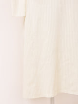 【2色展開】Meridian チャイナボタン ファー 長袖ニットワンピース