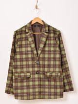 【2色展開】Meridian チェック柄 テーラードジャケット