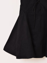 【2色展開】Meridian レースアップ ミニ キャミソールワンピース