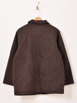 【2色展開】Meridian フェイクスエード カバーオールジャケット