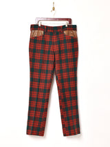 チェック柄 ジャケット パンツ W37 セットアップ