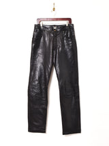 ブラック レザーパンツ W32