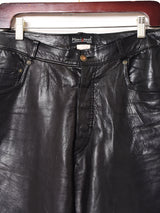 ブラック レザーパンツ W32