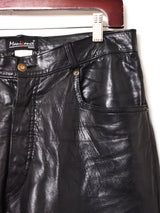 ブラック レザーパンツ W32