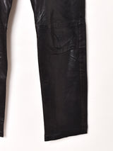 ブラック レザーパンツ W32