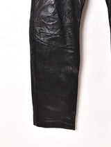 ブラック レザーパンツ W32