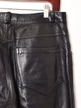 ブラック レザーパンツ W32