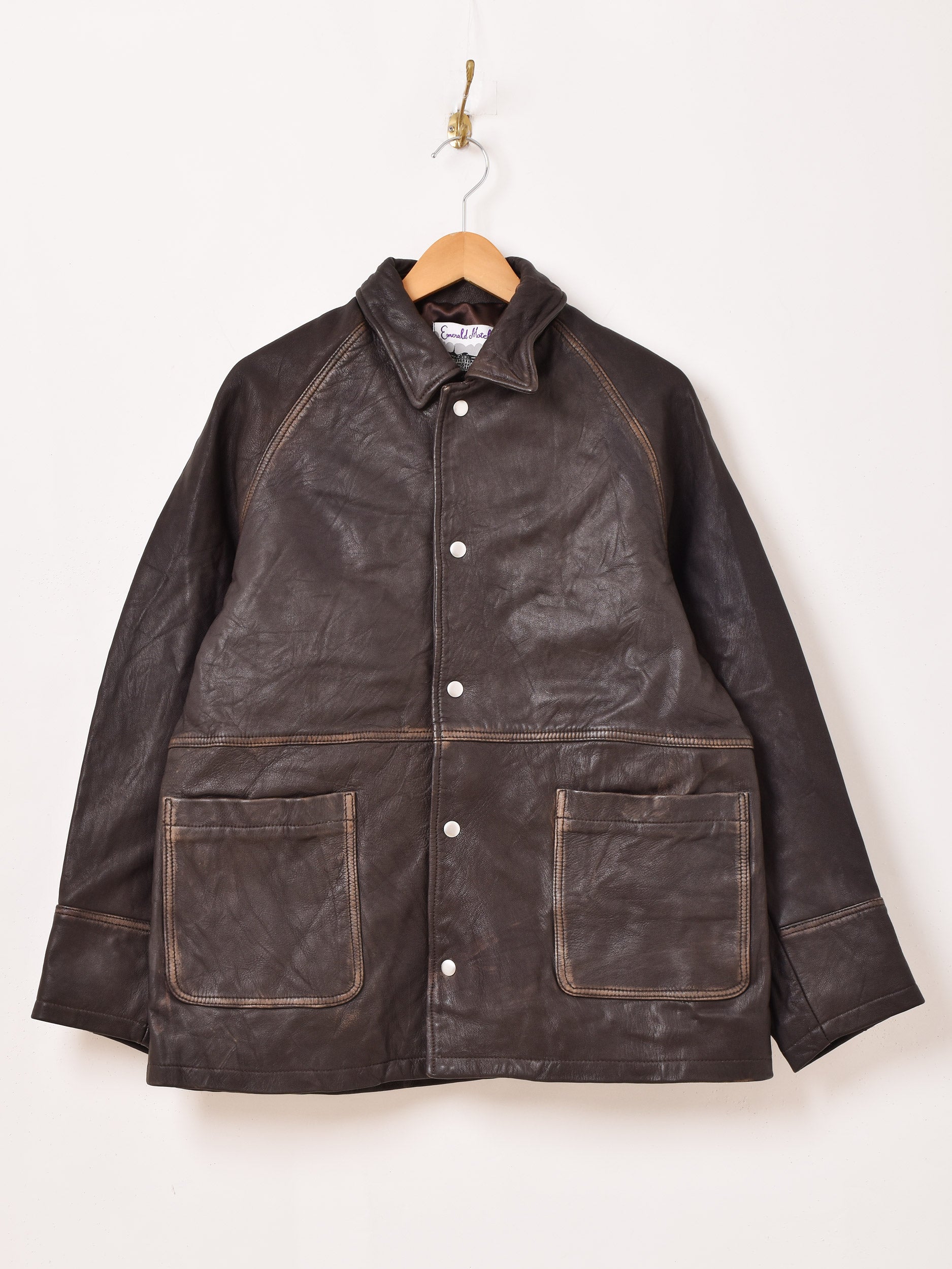 90's MARYLAND オールレザー カレッジ バーシティジャケット XL AVIREX（アヴィレックス）の「90's GOALERS VARSITY JACKET / ナイ