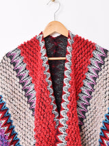 【2色展開】Elcamino エスニックデザイン タッセル付き ケープ