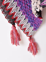 【2色展開】Elcamino エスニックデザイン タッセル付き ケープ