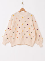 Elcamino ポンポンデザイン セーター