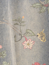 Meridian フラワープリント デニム キャミソールワンピース