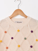 Elcamino ポンポンデザイン セーター