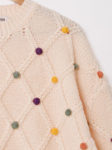 Elcamino ポンポンデザイン セーター