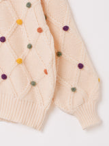 Elcamino ポンポンデザイン セーター