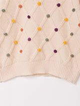 Elcamino ポンポンデザイン セーター