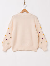 Elcamino ポンポンデザイン セーター