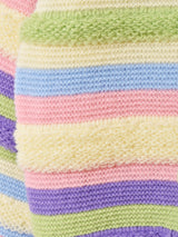 【3色展開】Elcamino マルチボーダー リボン カーディガン