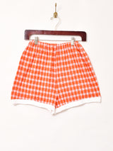 ギンガムチェック パイル地 ショートパンツ