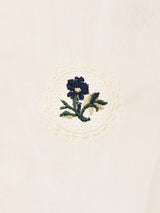 【3色展開】Meridian フラワー刺繍 ラッフルスリーブ 長袖ブラウス
