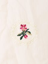 【3色展開】Meridian フラワー刺繍 ラッフルスリーブ 長袖ブラウス