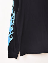 【2色展開】 ファイヤーパターン ロングスリーブTシャツ