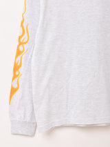 【2色展開】 ファイヤーパターン ロングスリーブTシャツ