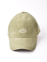 【3色展開】刺繍入り コーデュロイキャップ 「mine」