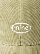 【3色展開】刺繍入り コーデュロイキャップ 「mine」