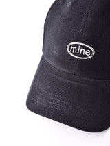 【3色展開】刺繍入り コーデュロイキャップ 「mine」