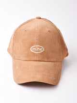 【3色展開】刺繍入り コーデュロイキャップ 「mine」