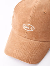 【3色展開】刺繍入り コーデュロイキャップ 「mine」
