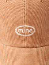 【3色展開】刺繍入り コーデュロイキャップ 「mine」