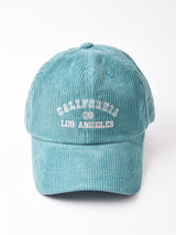【2色展開】刺繍入り コーデュロイキャップ 「CALIFORNIA」