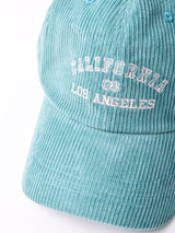 【2色展開】刺繍入り コーデュロイキャップ 「CALIFORNIA」
