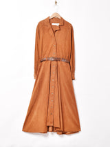 LizClaibone ベルト付き コーデュロイ 長袖ワンピース